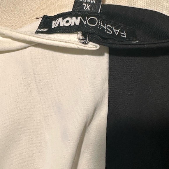 Fashion Nova Black and White Bodysuit - Picture 3 of 4